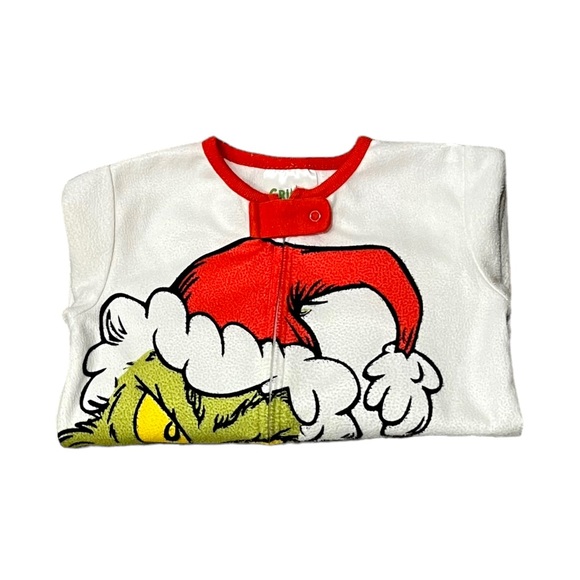 Grinch Footie Pajamas Size 24 Months - Picture 5 of 5